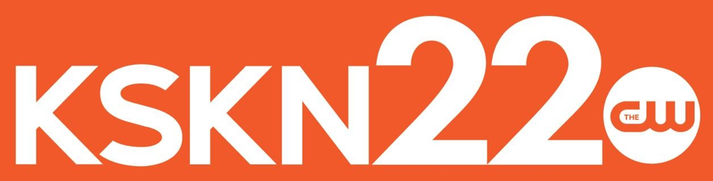 Logo of KSKN 22, a television station, featuring the text on an orange background.